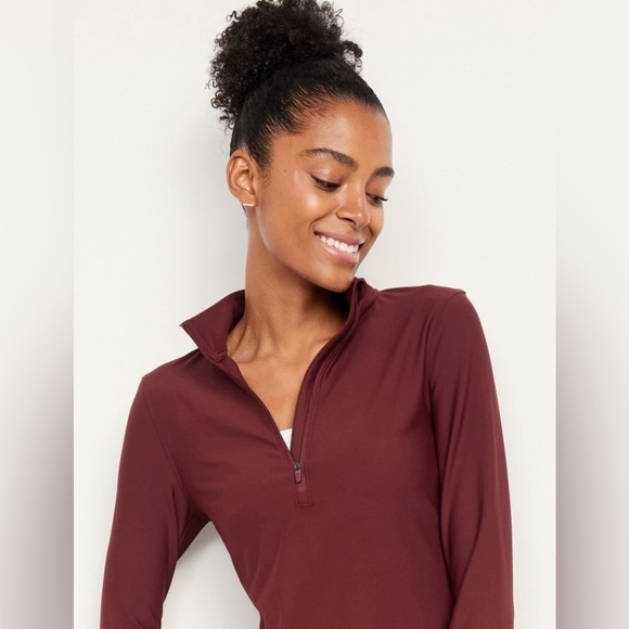 NWT! Old Navy Red Velvet PowerSoft Half-Zip Athletic Dress 💜 - Picture 3 of 11